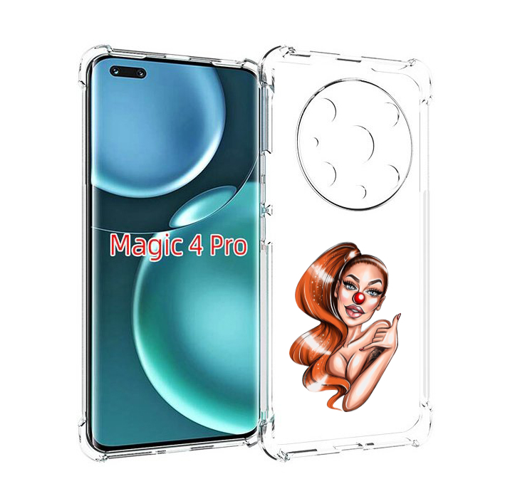 

Чехол MyPads девушка-клоун для Honor Magic4 Pro, Прозрачный, Tocco