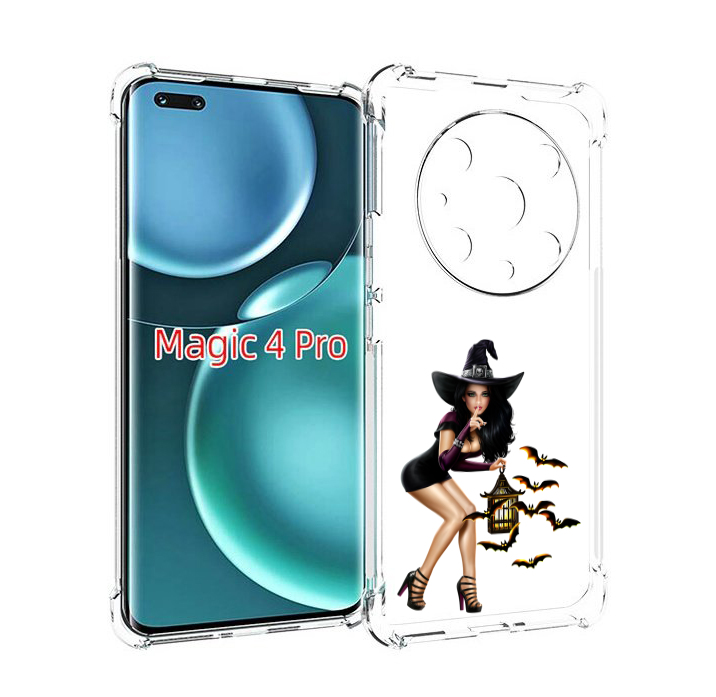 

Чехол MyPads девушка-ведьма женский для Honor Magic4 Pro, Прозрачный, Tocco