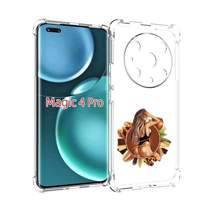 Чехол MyPads девушка-в-черном-купальнике женский для Honor Magic4 Pro