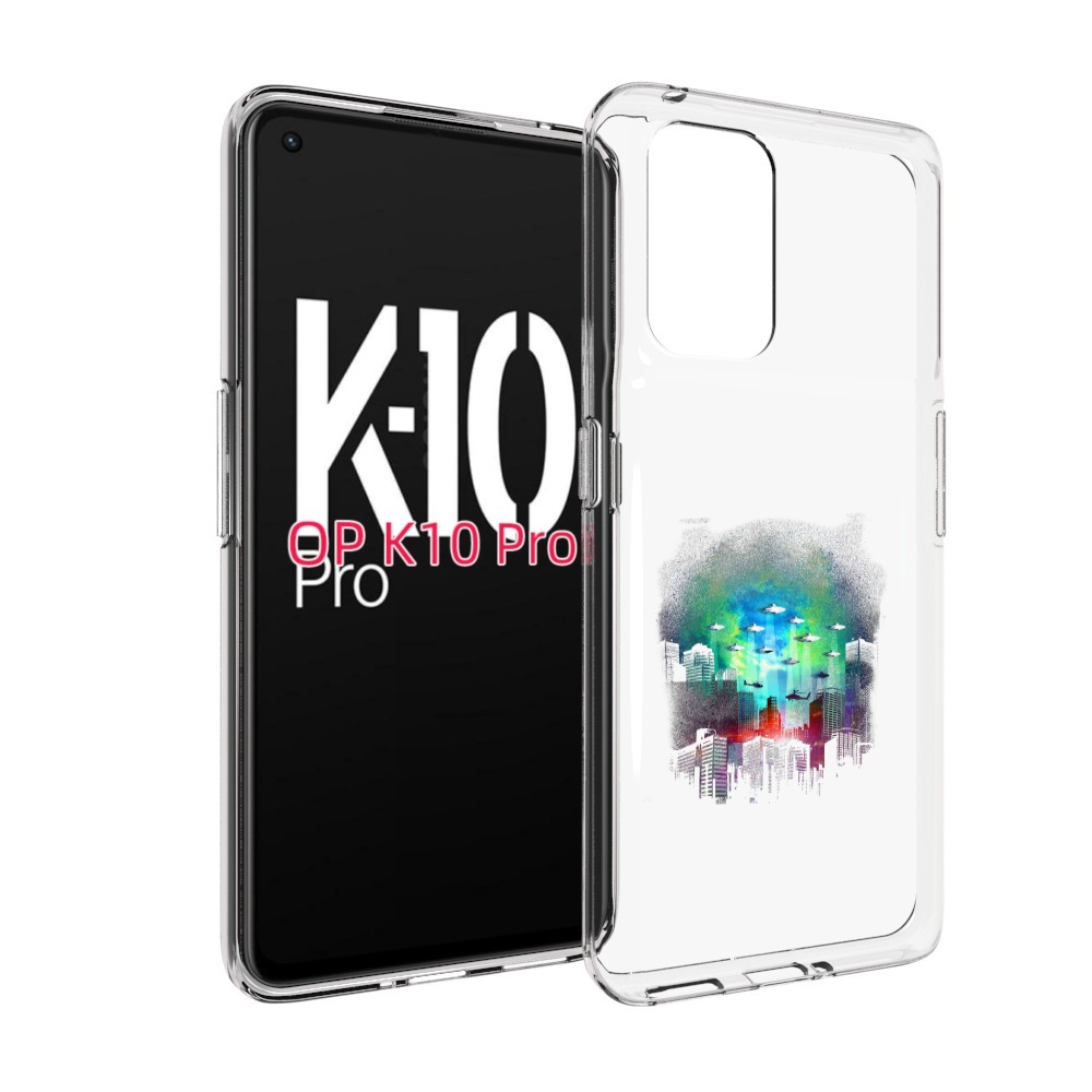 

Чехол MyPads город в свечении для OPPO K10 Pro, Прозрачный, Tocco