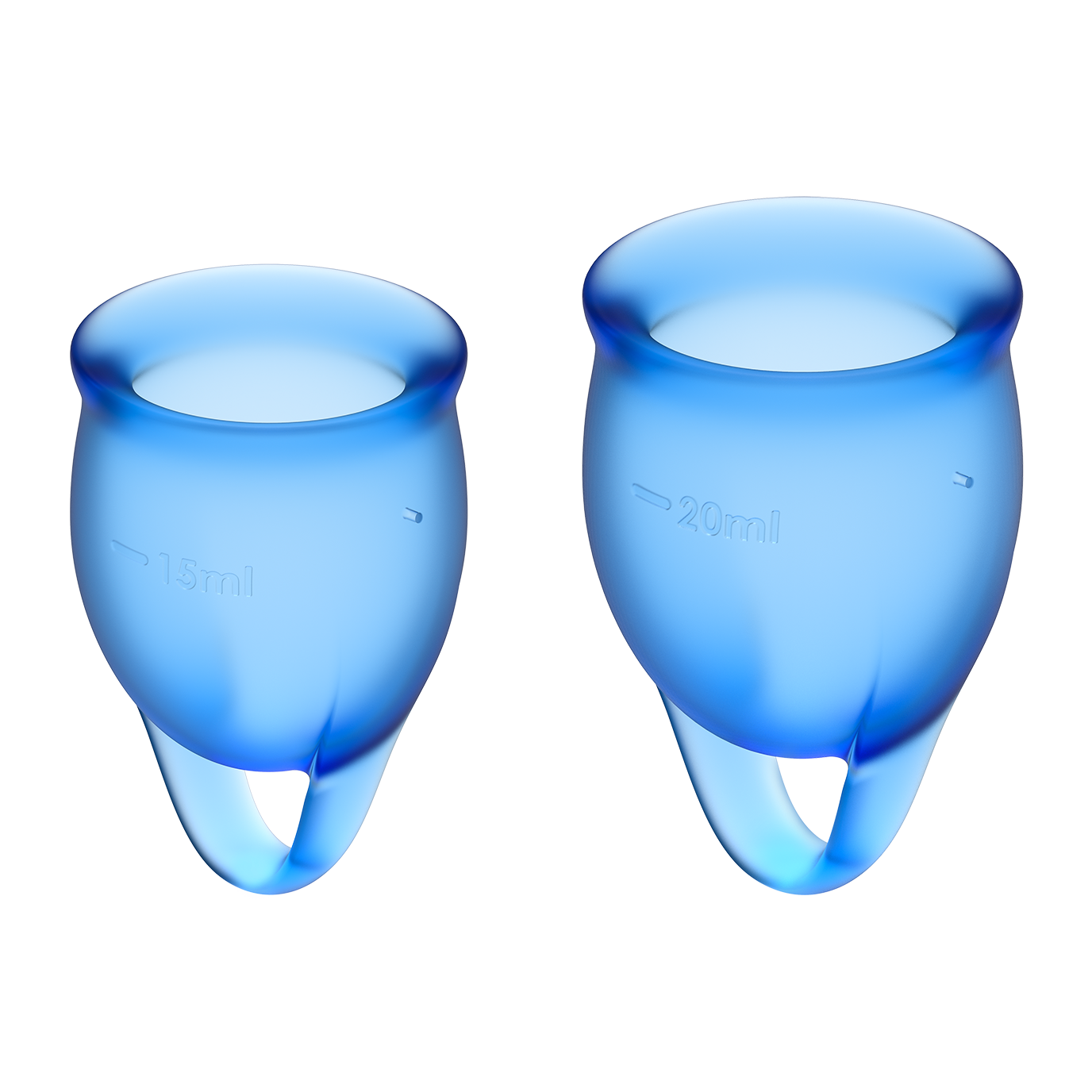 Набор менструальных чаш Satisfyer Feel confident Menstrual Cup синие satisfyer эрекционное виброкольцо duelist