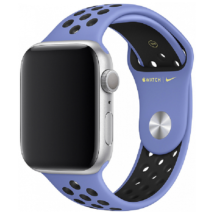 

Ремешок силиконовый перфорированный NK для Apple Watch 38/40мм (31), сиреневый+чер