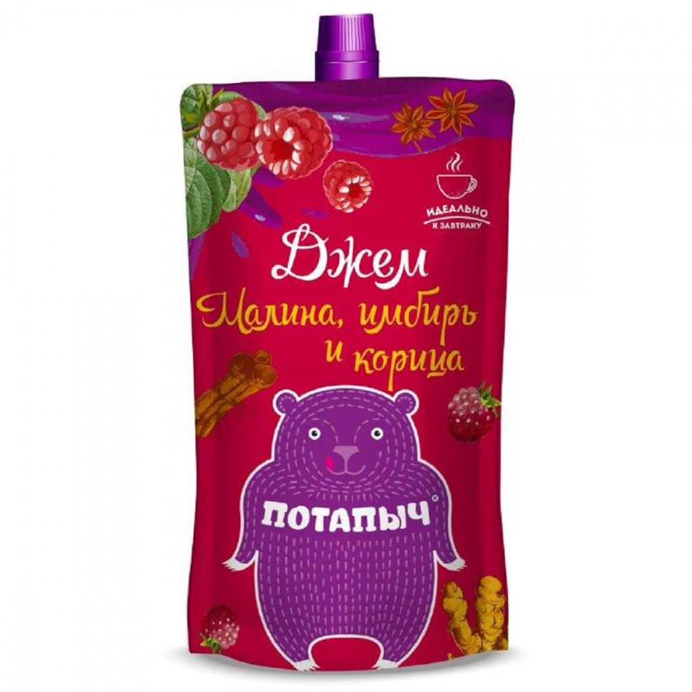 

Джем Потапыч "Малина, имбирь и корица", 300 г