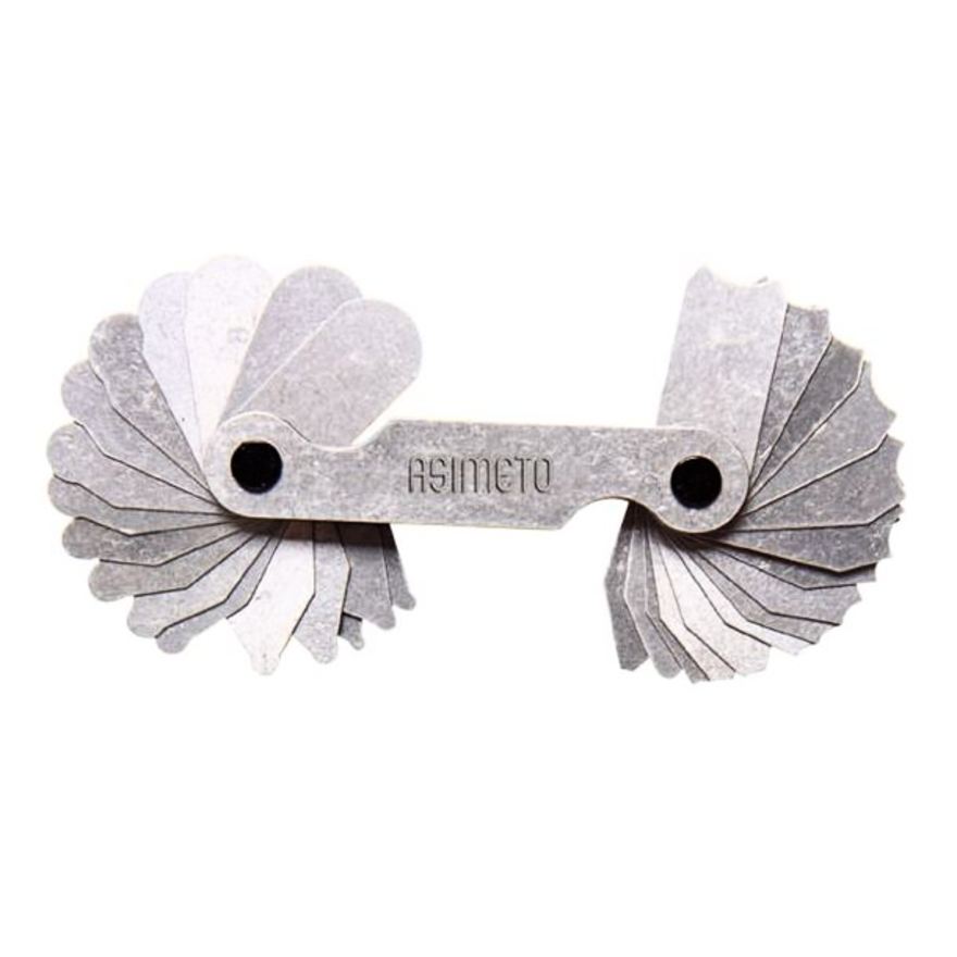 

Набор радиусных шаблонов ASIMETO 605-44-1 1/64"-1/2" из 25 шт, Серый