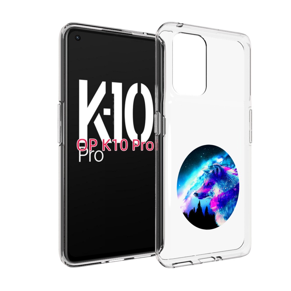 

Чехол MyPads голубой волк для OPPO K10 Pro, Прозрачный, Tocco