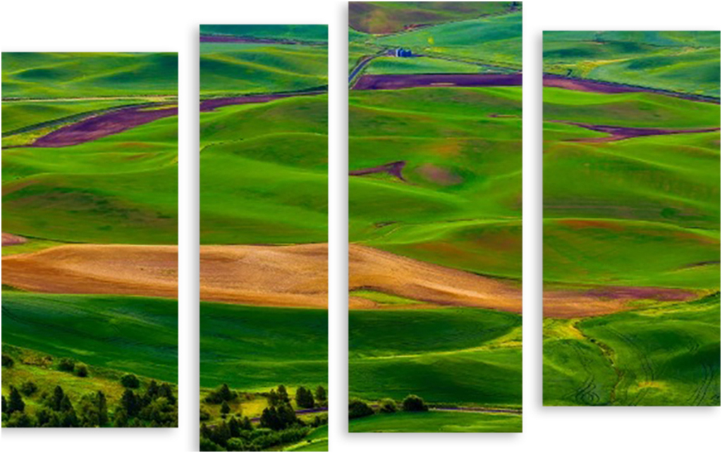 

Картина модульная на холсте Модулка Поля Тосканы 90x61 см, 3548