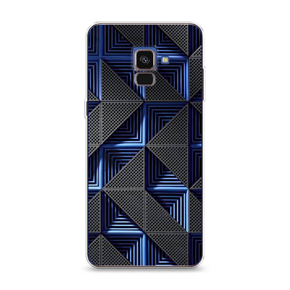 

Чехол на Samsung Galaxy A8 2018 "IBM", Серый;синий, 25450-3
