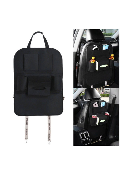 фото Органайзер для спинки сиденья авто vehicle mounted storage bag черный nobrand