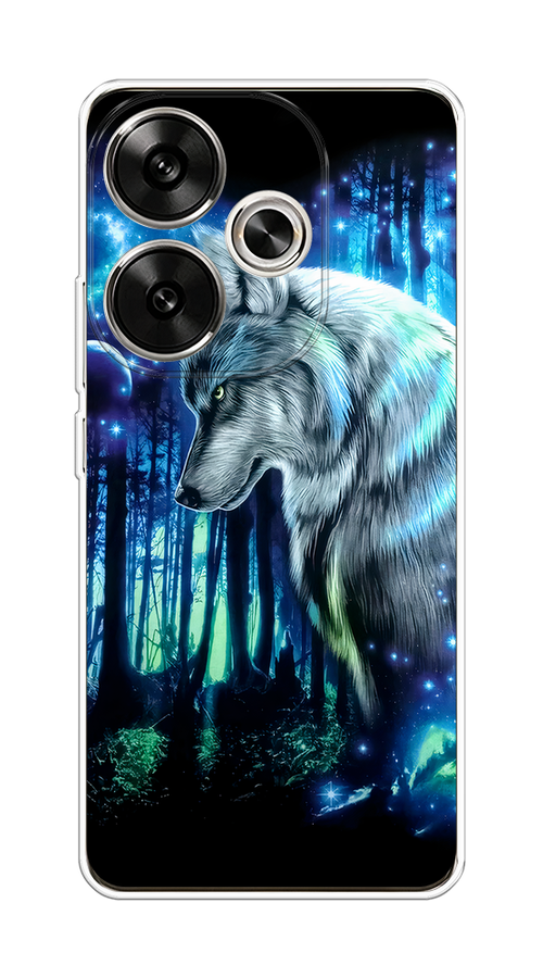 

Чехол на Xiaomi Redmi Turbo 3 "Сказочный волк", Синий;серебристый;черный, 322150-1
