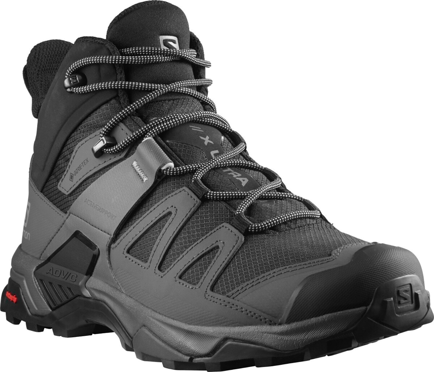 

Ботинки Salomon Shoes Ultra 4 Mid Gtx, black/mgnt/pearl, 10.5 UK, Черный, SHOES X ULTRA 4 MID GTX Black/Mgnt/Pearl