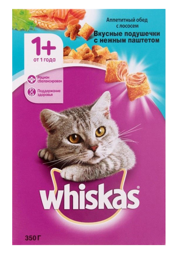 Whiskas вкусные подушечки с нежным паштетом