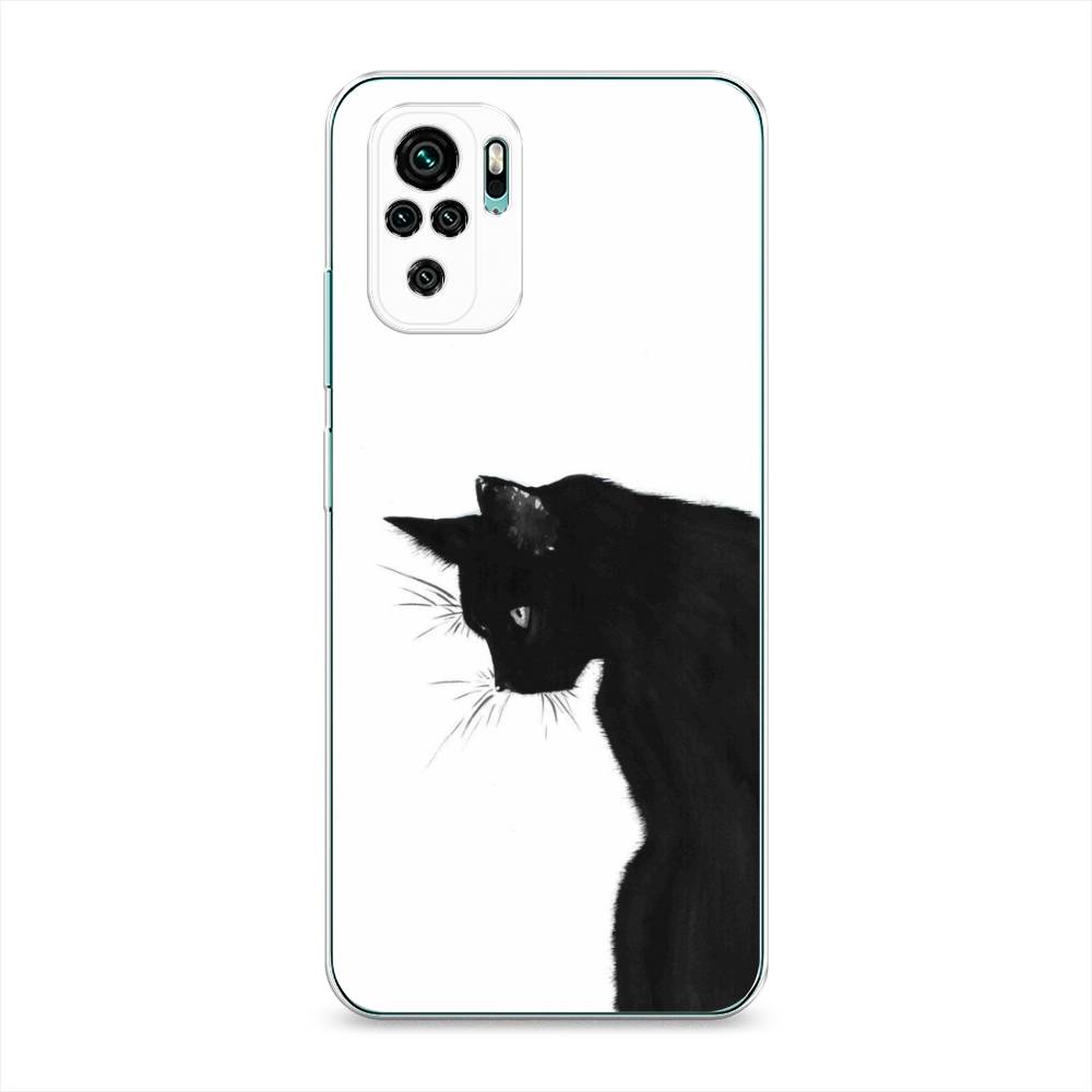 фото Силиконовый чехол "black cat" на xiaomi redmi note 10s awog