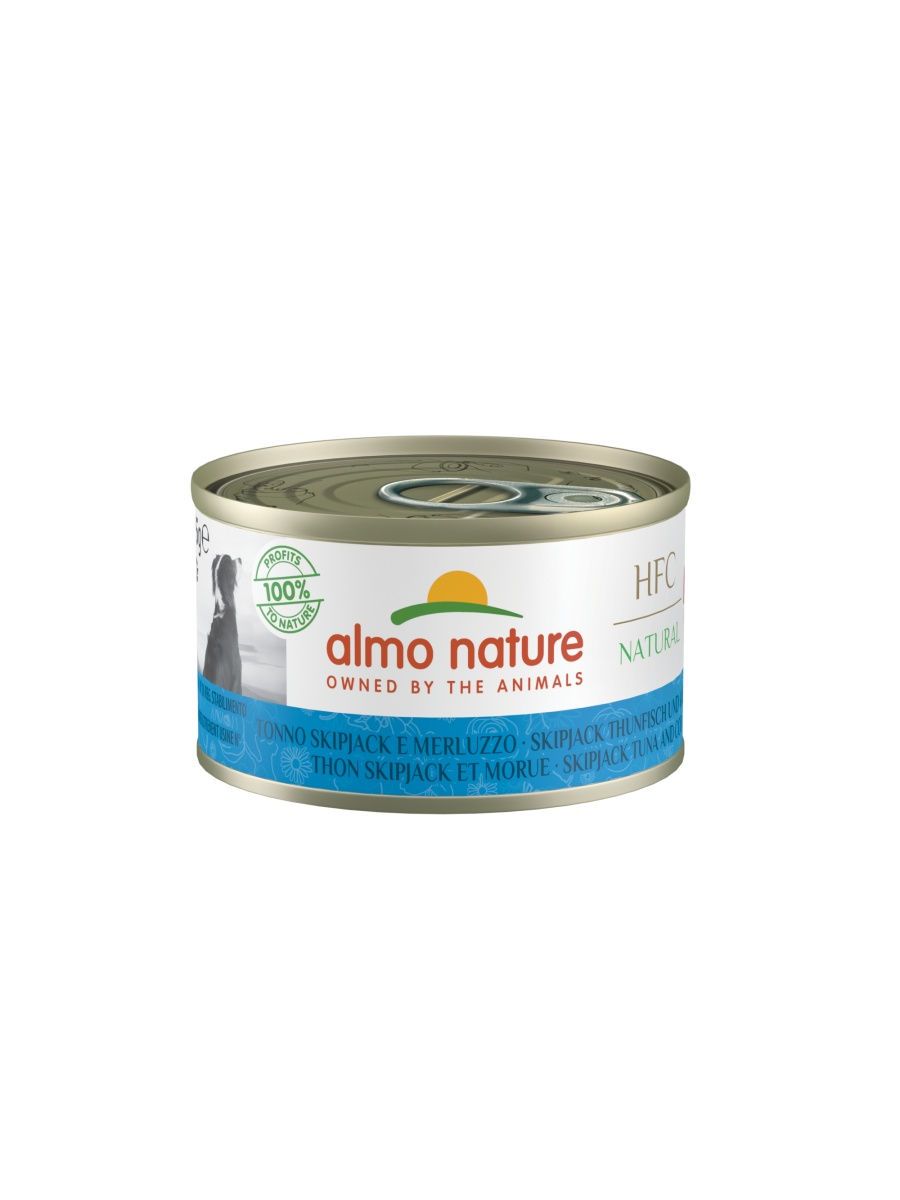 фото Влажный корм для собак almo nature classic, тунец, треска, 24шт, 95г