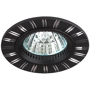 

Светильник точечный ЭРА KL33 AL/BK/1 алюминиевый MR16,12V/220V, 50W черный/хром
