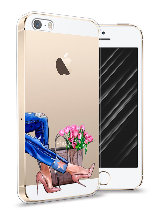 

Чехол Awog на Apple iPhone 5/5S/SE / Айфон 5/5S/SE "Каблучки", Разноцветный, 10350-7