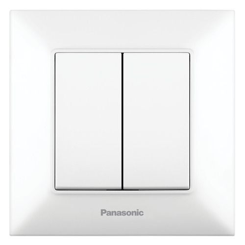 Выключатель Panasonic Arkedia Slim скрыт. 2кл. IP20 белый (упак.:1шт) (WNTC00132WH-RU) рамка panasonic arkedia 54759 3м вертикальная белая wmtf0813 2wh res