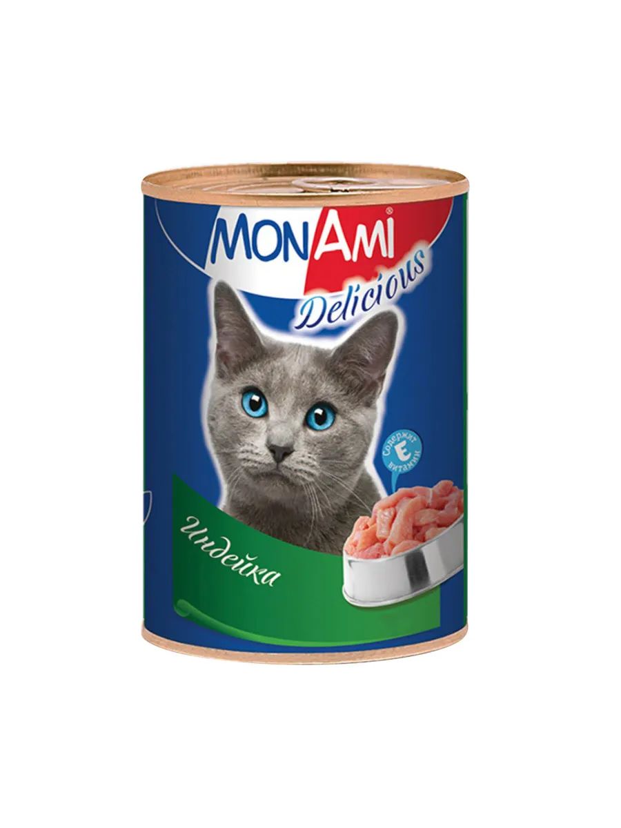 фото Влажный корм для кошек monami delicious, индейка, 20шт, 350г