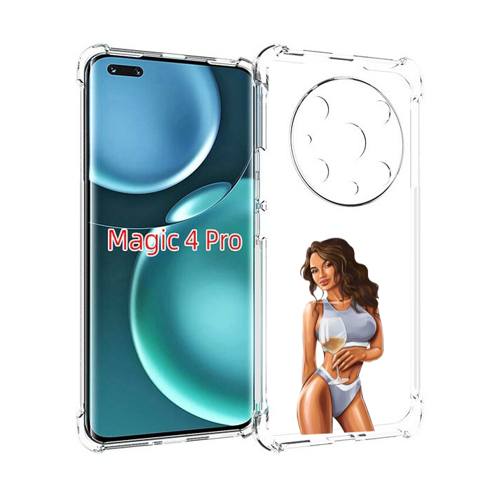 Чехол MyPads девушка-в-сером-купальнике- женский для Honor Magic4 Pro