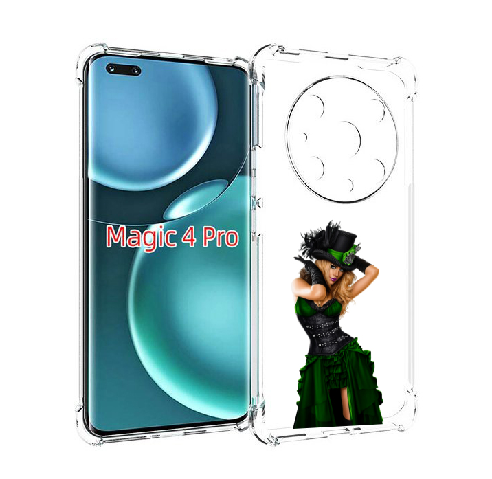 

Чехол MyPads девушка-в-модном-длинном-платье женский для Honor Magic4 Pro, Прозрачный, Tocco
