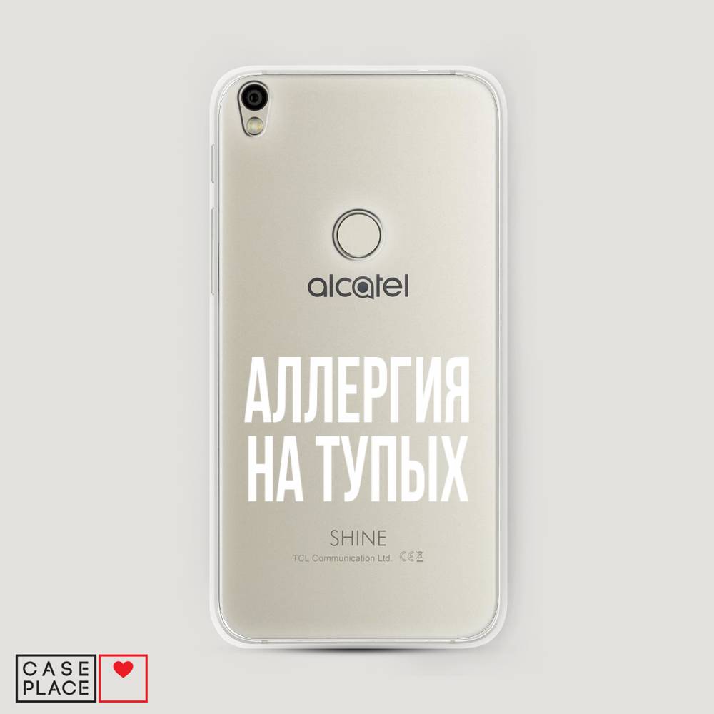 

Чехол Awog на Alcatel Shine Lite / Алкатель Шайн Лайт "Аллергия на тупых", 170350-6