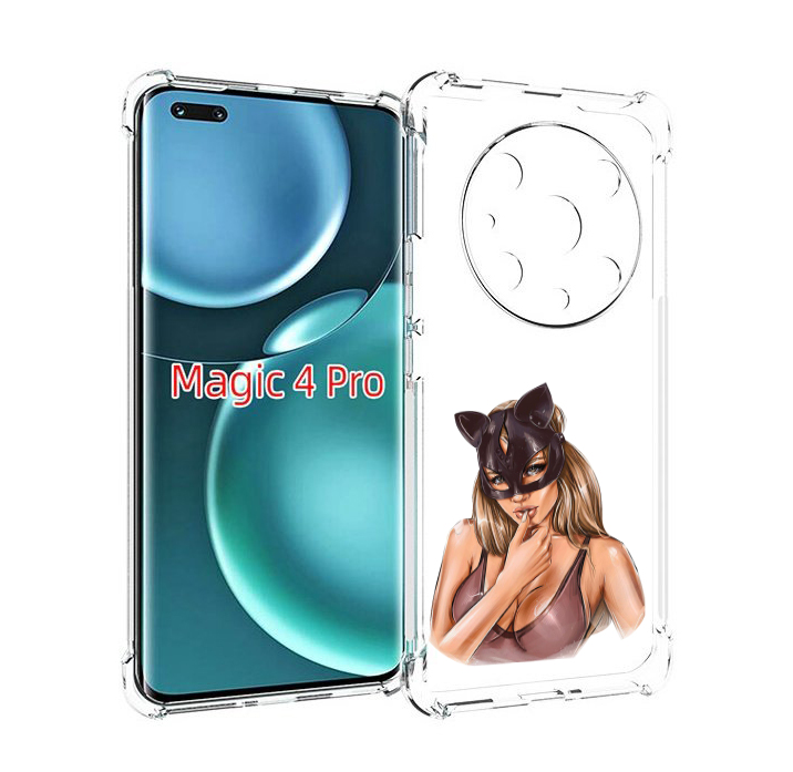 Чехол MyPads девушка-в-купальнике-с-маской-кошки женский для Honor Magic4 Pro