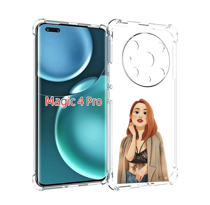 

Чехол MyPads девушка-в-кружевном-2 для Honor Magic4 Pro, Прозрачный, Tocco