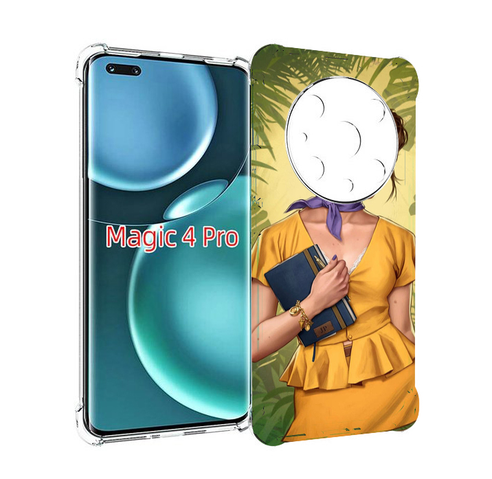 

Чехол MyPads девушка-в-зелени женский для Honor Magic4 Pro, Прозрачный, Tocco