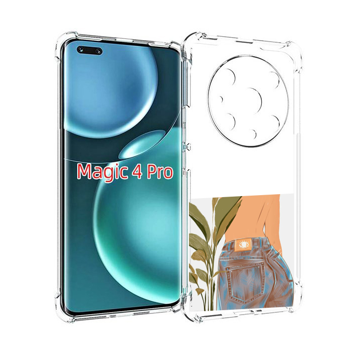 

Чехол MyPads девушка-в-джинсах для Honor Magic4 Pro, Прозрачный, Tocco