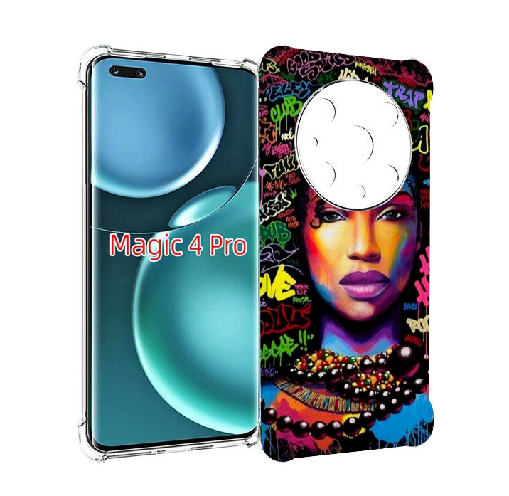 

Чехол MyPads девушка-в-граффити женский для Honor Magic4 Pro, Прозрачный, Tocco