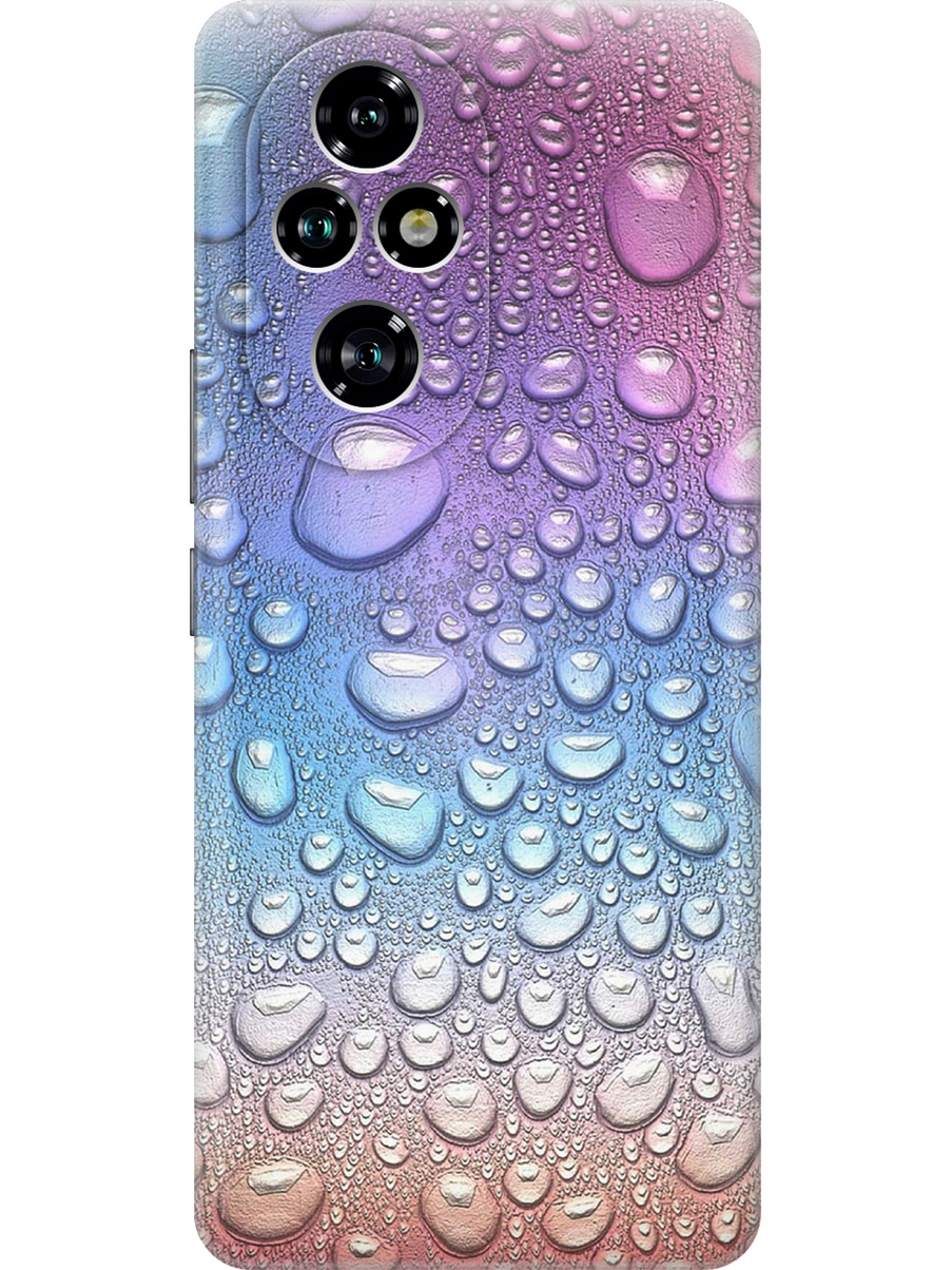 

Силиконовый чехол на Honor 200 pro с принтом "Множество капель", Прозрачный;синий;фиолетовый, 783979641
