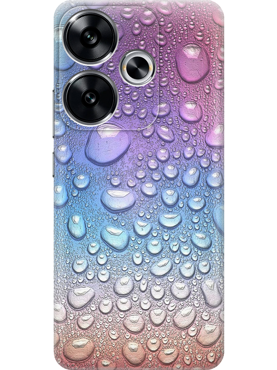 

Силиконовый чехол на Xiaomi Redmi Turbo 3, Poco F6 с принтом "Множество капель", Прозрачный;синий;фиолетовый, 783980841