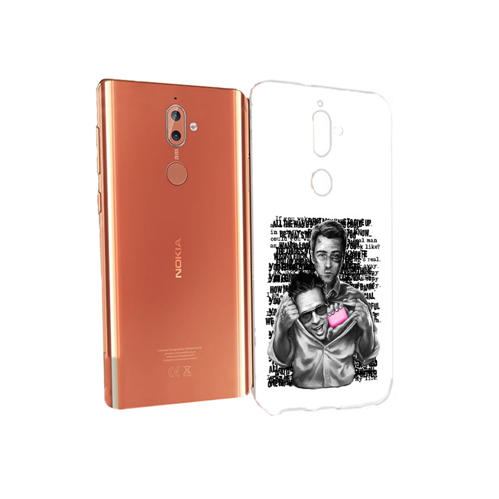 

Чехол MyPads Tocco для Nokia 9 бойцовский клуб (PT126479.94.242), Прозрачный, Tocco
