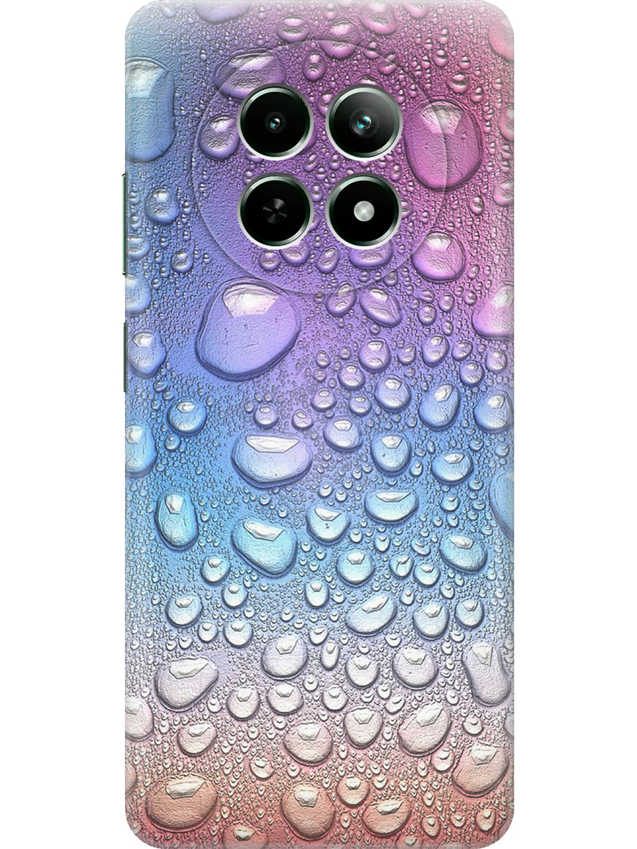 

Силиконовый чехол на Realme 12 5g с принтом "Множество капель", Прозрачный;синий;фиолетовый, 783982641