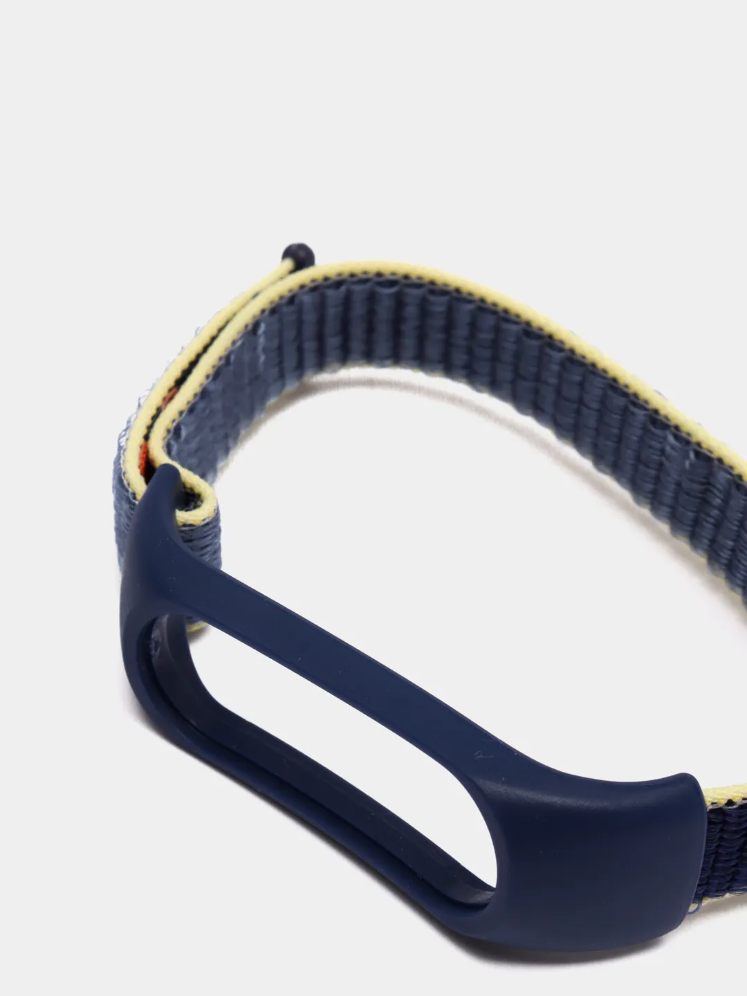

Ремешок нейлоновый для Xiaomi Mi Band 3/4/5 (19), синий+желтый, на липучке