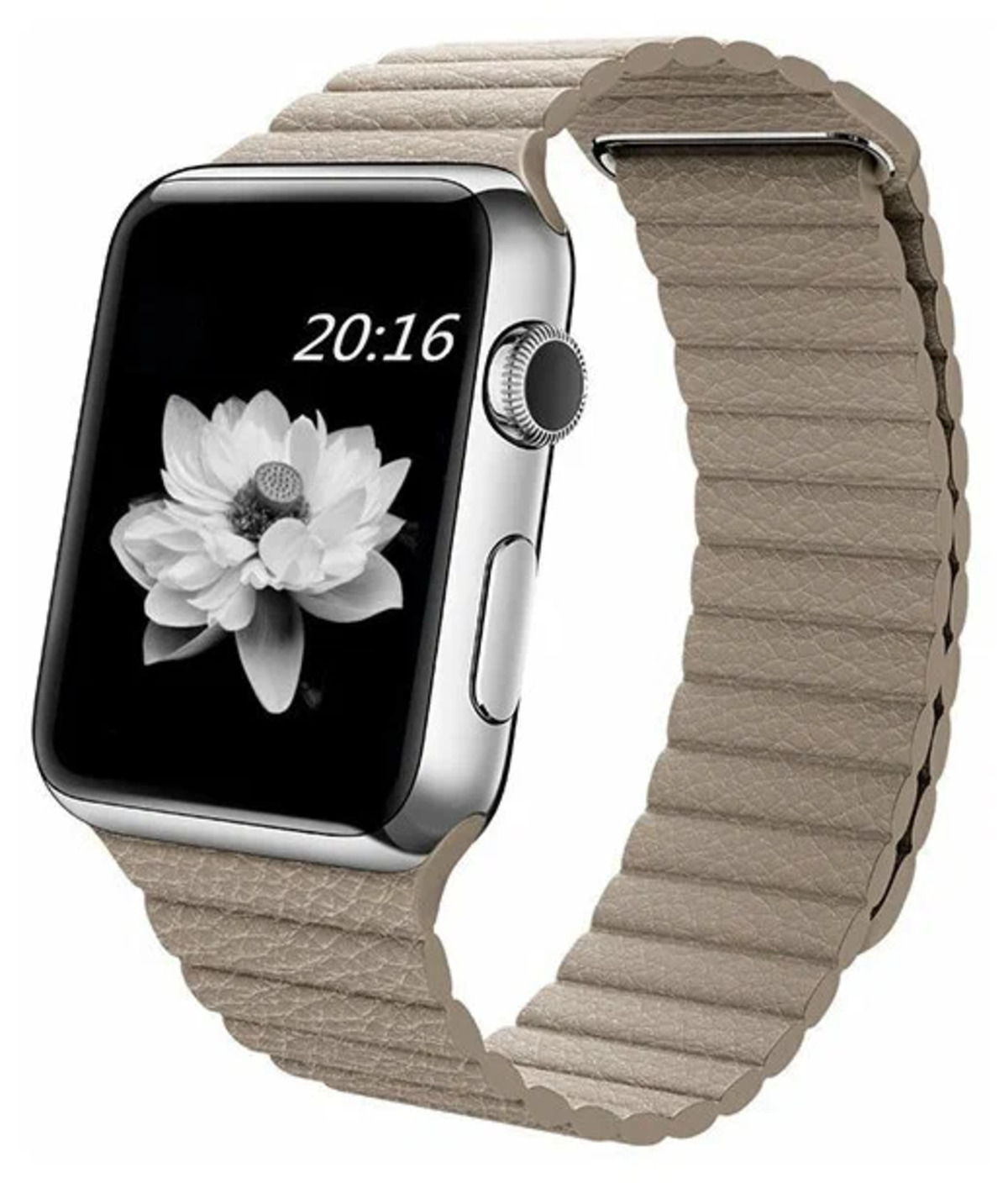 

Ремешок кожаный для Apple Watch 42/44мм (16), пудровый, на магните
