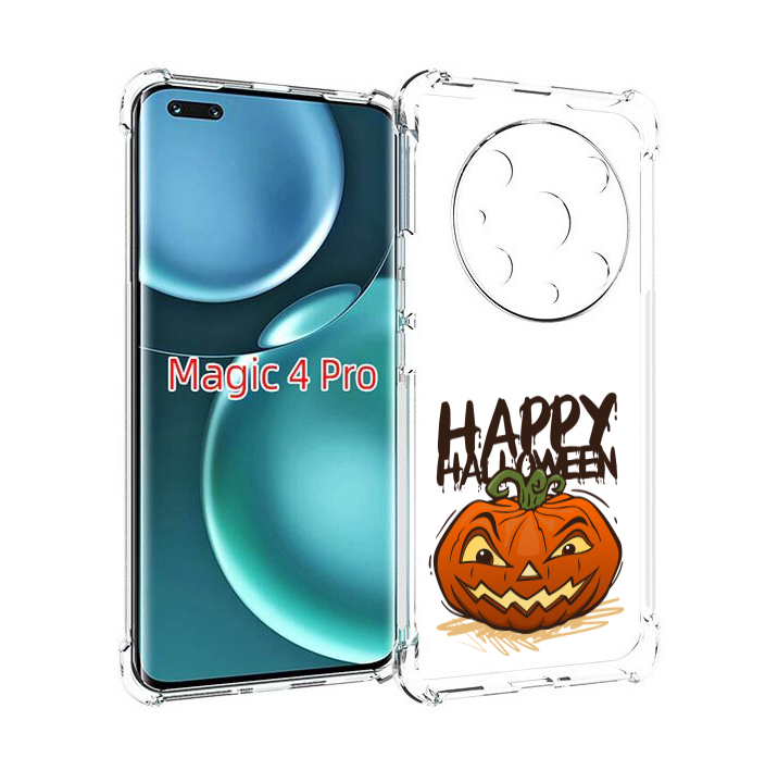 

Чехол MyPads Хэллоуин счастливый для Honor Magic4 Pro, Прозрачный, Tocco