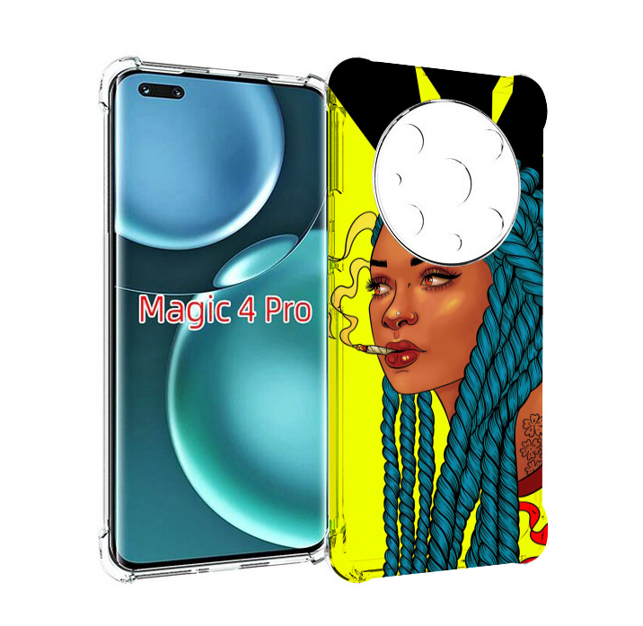 

Чехол MyPads девушка с запутанными волосами синий женский для Honor Magic4 Pro, Прозрачный, Tocco