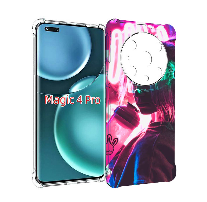 

Чехол MyPads девушка неоновый фон женский для Honor Magic4 Pro, Прозрачный, Tocco