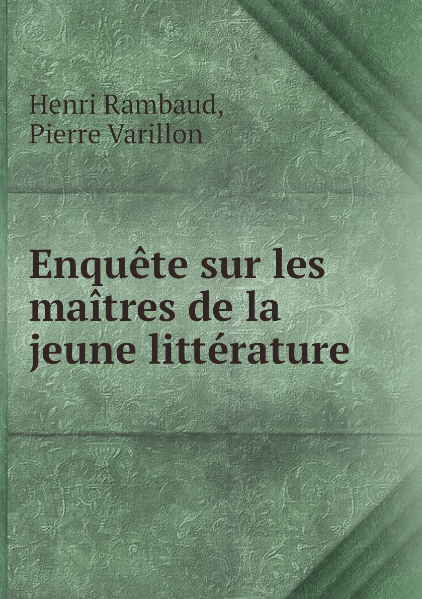 

Enquete sur les maitres de la jeune litterature