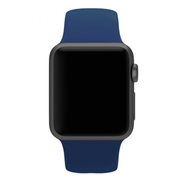 

Ремешок силиконовый для Apple Watch 38/40мм (63), синяя волна, на кнопке