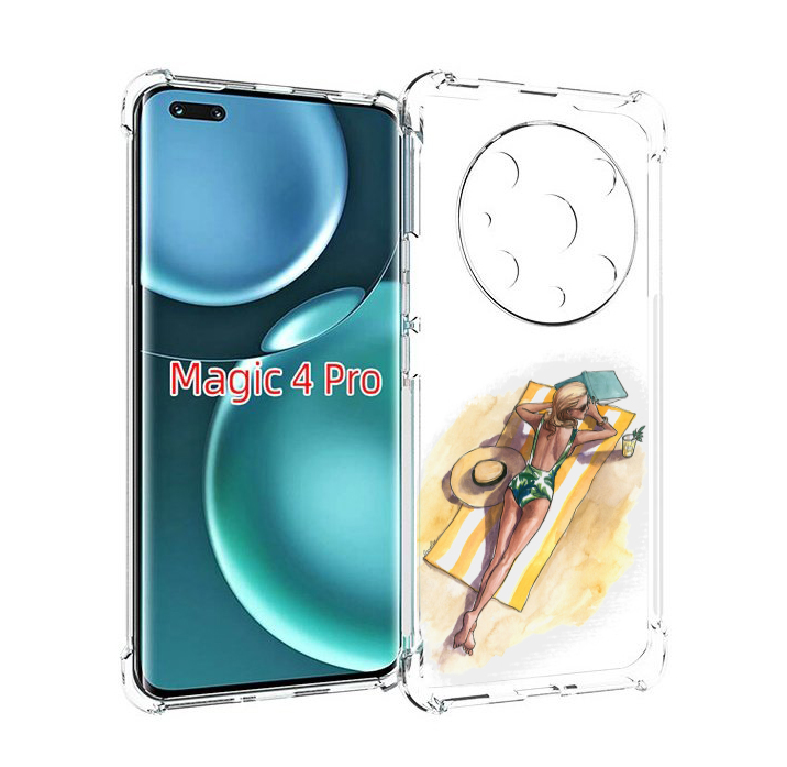 

Чехол MyPads девушка на пляже женский для Honor Magic4 Pro, Прозрачный, Tocco