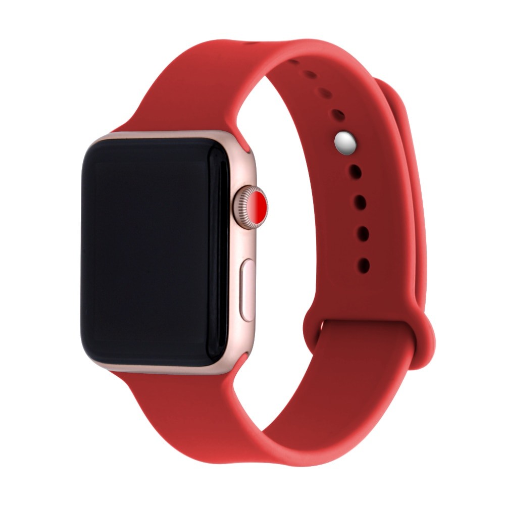 

Ремешок силиконовый для Apple Watch 42/44мм (60), гранатовый, на кнопке
