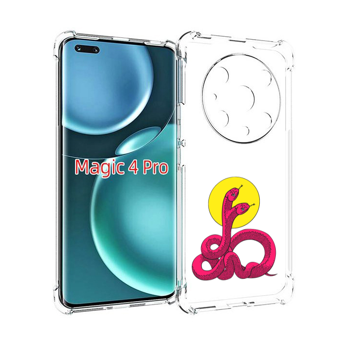 

Чехол MyPads двухголовая-змея для Honor Magic4 Pro, Прозрачный, Tocco