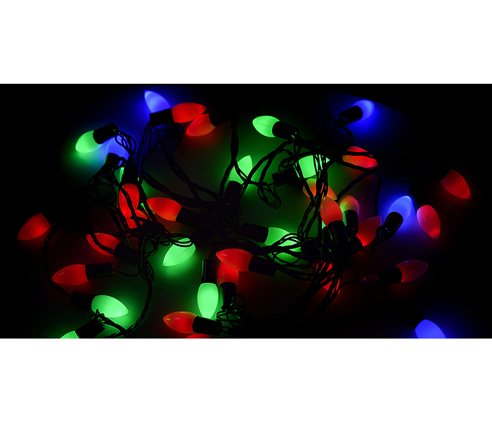 

Световая гирлянда новогодняя Снеговичок S0599 6м разноцветный/RGB, Электрогирлянды и праздничное освещение