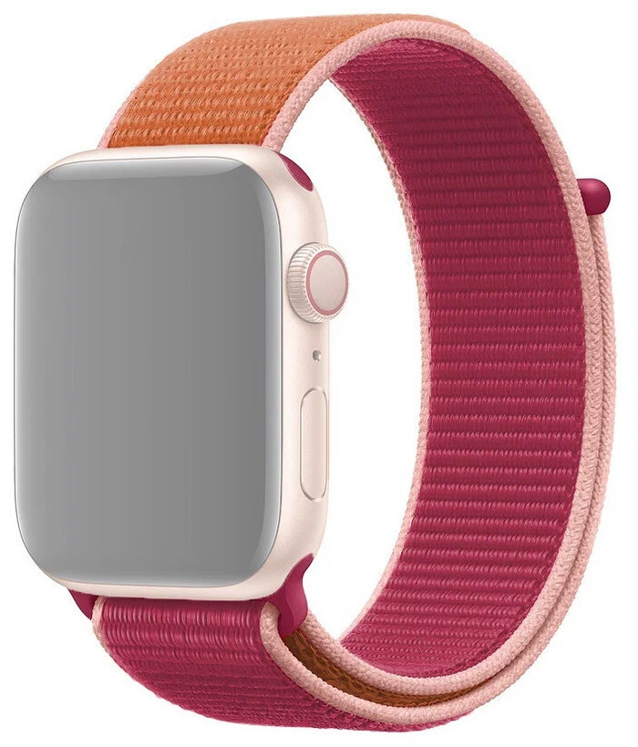 

Ремешок нейлоновый для Apple Watch 42/44мм (44), гранатовый, на липучке