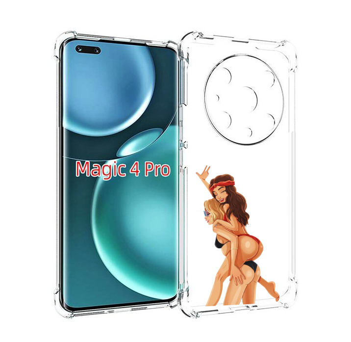 

Чехол MyPads две-подружки-в-купальниках женский для Honor Magic4 Pro, Прозрачный, Tocco