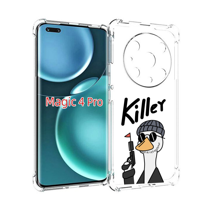 

Чехол MyPads гусь-с-пистолет для Honor Magic4 Pro, Прозрачный, Tocco