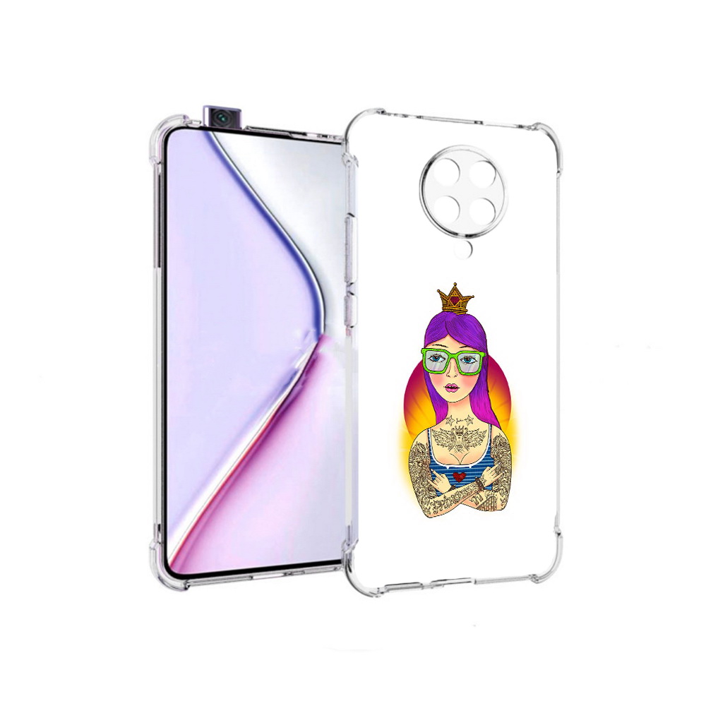 Чехол MyPads девушка в татуировках с короной для Xiaomi Redmi K30 Pro Zoom 8/256GB
