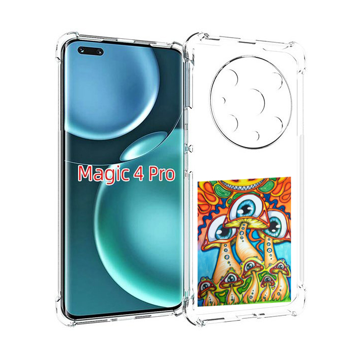 

Чехол MyPads грибы с глазами для Honor Magic4 Pro, Прозрачный, Tocco