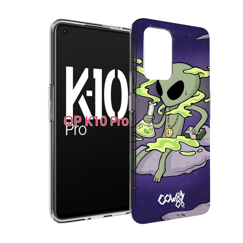 

Чехол MyPads токсичный инопланетянин для OPPO K10 Pro, Прозрачный, Tocco
